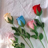 1PC crochet flower bouquet | rose | knitting flowers bouquet | knitted roses | gifts for her