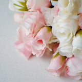 Blush Pink and Cream Roses bunch, Rose Gold Silk Artificial Flowers, DIY wedding flowers, Floral stems, Flower Bunch, Wedding bouquet