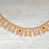 Miss To Mrs Burlap Banner,Bridal Shower Banner,Bridal Shower Decor,Engagement Banner,Bride To Be Banner,Bachelorette Banner,Sunflower Banner