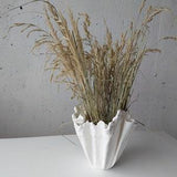 Scandinavian white vase. Unique gifts for mom. Handmade orchid planter pot.