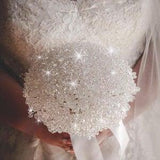Luxury bouquet for wedding[ Clear Crystal bouquet, Brides wire bead jewel bouquet. rose gold. silver or Gold by Crystal wedding uk