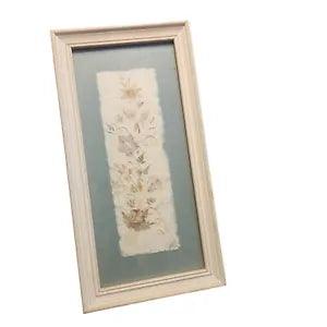 Vintage Art Framed Pressed Dried Flowers Handmade