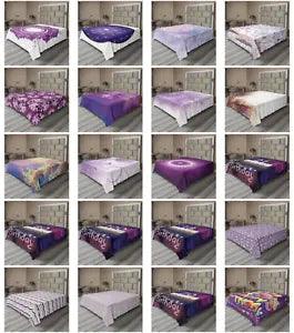 Ambesonne Purple Print Flat Sheet Top Sheet Decorative Bedding 6 Sizes