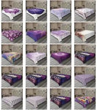 Ambesonne Purple Print Flat Sheet Top Sheet Decorative Bedding 6 Sizes