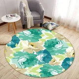 3D Green Peony Flower NBC382 Game Rug Mat Elegant Photo Carpet Mat Fay 2023