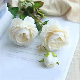 Simulated flower core with 3 peony home decoration artificial flowers