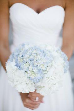 Blue and White Hydrangea Bridal Bouquet Flower Delivery