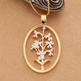 Orchid Pendant, Orchid Jewelry, Floral Jewelry, Flower Jewelry, Jewelry For Woman, Gifts For Woman, Necklace For Woman, Orchids ( #K 800 )