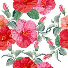 Ilustraci¡§?n de vector floral de patrones sin fisuras | Vector Premium Flower Delivery