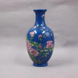 Old Chinese porcelain Yongzheng Color Hand Painted peony flower Vase 9895