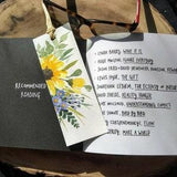 Set of 2- Original hand painted watercolor floral  bookmark , sunflower , handmade, unique gift for a book lover, gift for girl