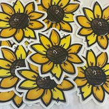 Sunflower sticker // sun flower // funny autumn  // fall vinyl sticker // thanksgiving