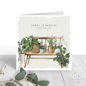 Plant Birthday Card | Birthday Card for Her | Friend Birthday Card | Birthday Card for Anyone