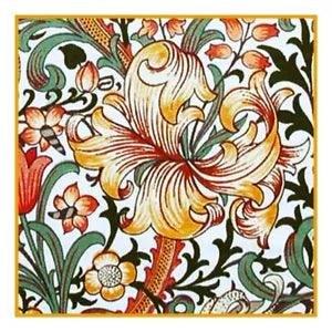 Arts & Crafts William Morris Golden Lily Counted Cross Stitch Chart Pattern