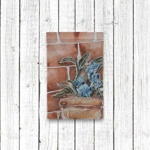 Orchid in Terracotta Pot Garden Flag - 12" x 18"