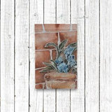 Orchid in Terracotta Pot Garden Flag - 12" x 18"