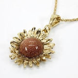 Gold Sunflower Necklace ,Sunflower Jewelry for her wildflower Necklace Gold, sunflower gift , Sunflower seed necklace, little girl necklace