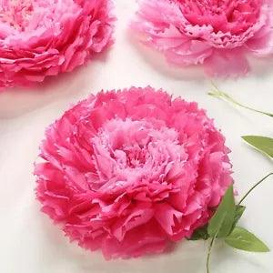 12 pack 12" 16" 20" Pink and Fuchsia Tissue Paper Carnation Flowers Backdrop