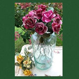 China Roses Flower Bouquet Porcelain Floral Arrangement