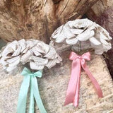 Book page paper rose bridesmaid bouquet, paper flower bouquet, wedding bouquet, bridal bouquet, paper rose bouquet, wedding flowers