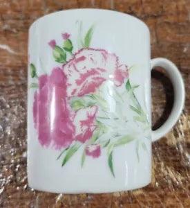 VINTAGE JAPANESE CARNATION FLOWER MUG