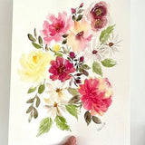 Watercolour Original Flower Painting.