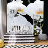 Orchid photo wallpaper, self adhesive, removable, temporary peel and stick, floral wall mural