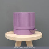 Large Flower or Planter Pot with Self-Watering for Easy Plant Care, Modern Design in Muted Purple, Perfect for Home Decor and Gift Giving.