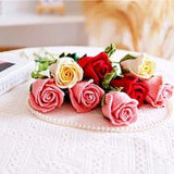 Wine glass style rose,Knitted rose Valentine's Day gift,Handcrafted knit roses for Valentine's Day,Unique knit rose gift??
