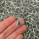 Large Polymer Clay Sunflower Seed Sprinkles, Sun Flower Seed Nail Art Slices, Faux Food, Miniature Food, R190
