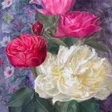 Bouquet with Red Garden Roses