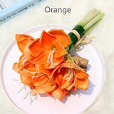 Artificial Magnolia Stem Bouquet Fake Lily Bundle Home Floral Arrangement Faux Orchid Wedding Party Plant Decor Material Table Centerpiece