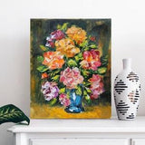 Roses Wall Art, Bedroom Wall Decor, Stretched Canvas Print, Roses Print, Painting Print, Rose Bouquet, Kitchen Wall Hanging, Gift For Mother