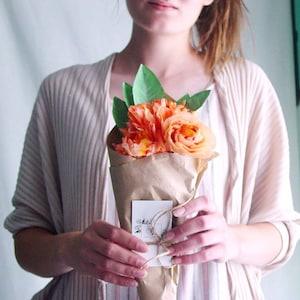 Wrapped Paper Flower Gift Bouquet, Ranunculus Bouquet, paper Flowers, Graduation Gift, Birthday Gift For Her
