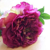 Large Dark Magenta Purple and Green Peony (FB0049-01) | artificial flower ?C flower headpiece ?C wedding d??cor ?C bouquet ?C home living ?C decor