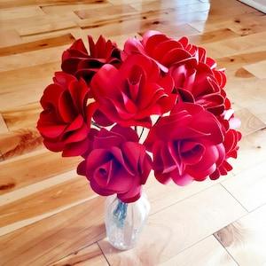 Bridal Bouquet Rose Paper Flower, Artificial Rose Centrepiece, Alternative Wedding Bouquet, Flower gift for her