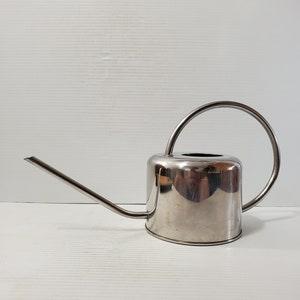 Watering can Stainless steel Vintage filigree for cacti and succulents Metal mid century 1980s West Germany Boho