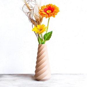Nice Flowers Pot | 3D Printed Vase | Wooden Vase | Wood Plant Pot | Origami Vase | Dried Flowers Vase | Wood Orchid Pot | Pot de Fleur