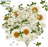 81 Pieces White Dried Flowers White Dried Daisy Pressed Flowers Leaves Natural S