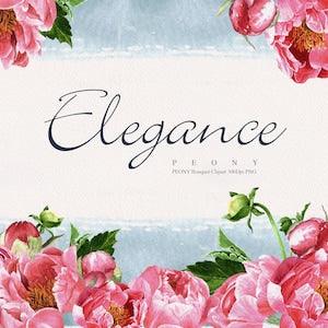 Peony watercolor clipart, Greenery Watercolor Bouquets, Peony bouquet, Floral arrangements, Peony art, Flower Clipart, Floral Watercolor