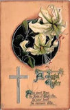 Vintage Tuck Postcard Easter Lilies and Golden Cross...A Joyful Easter 1911 Z528
