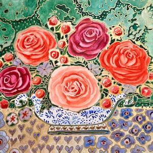 Original watercolor ROSES