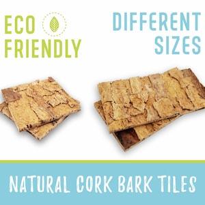 Natural Belly Cork, Bark Tiles, Wall Tiles panel, cork plank, Virgin Cork Panel for Air Plants, Vivarium and Terrarium Decor ? MA019