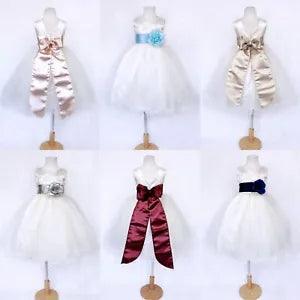 Carnation Rustic V-Back Ivory 2 Layer Tulle Flower Girl Gown Junior Pageant Chic