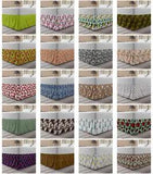Ambesonne Leaves Design Bedskirt Elastic Wrap Around Skirt Gathered Design