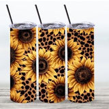 Sunflower - Skinny Tumbler with Straw, 20oz