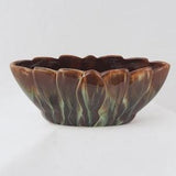 CCC Canadian Ceramic Craft Brown Green Glaze Planter Mid Century Modern