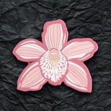 Orchid Enamel Pin | Collectible Lapel Pin, Flower Blossom, Floral Brooch / Badge, Pink Metal
