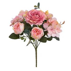 Delicate Peony Bouquet Silk Artificial Flowers Wedding Home Decorations