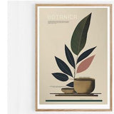 Botanical poster, green plant A3 recycled paper